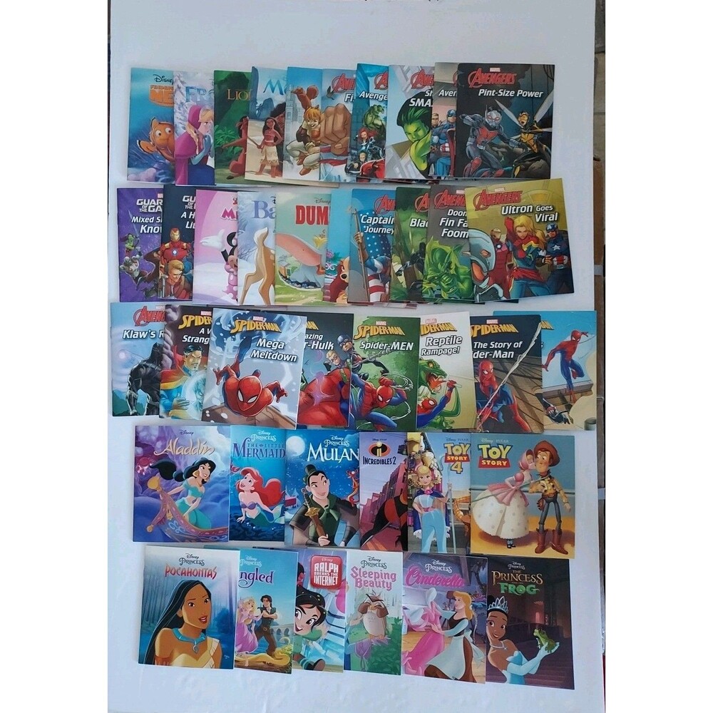 40 Disney Pixar Marvel Avengers Spider Man Mini Books - Autumn Publishing